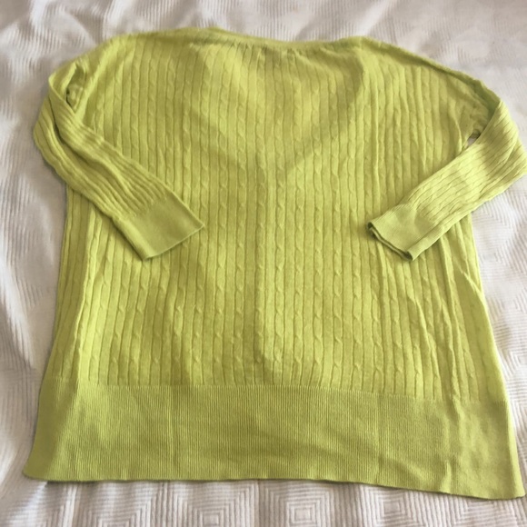 JC Penny Linen Blend Bright Yellow Cardigan - Picture 7 of 7